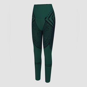 Savage X Fenty Forest Green and Black Lace Pattern Leggings